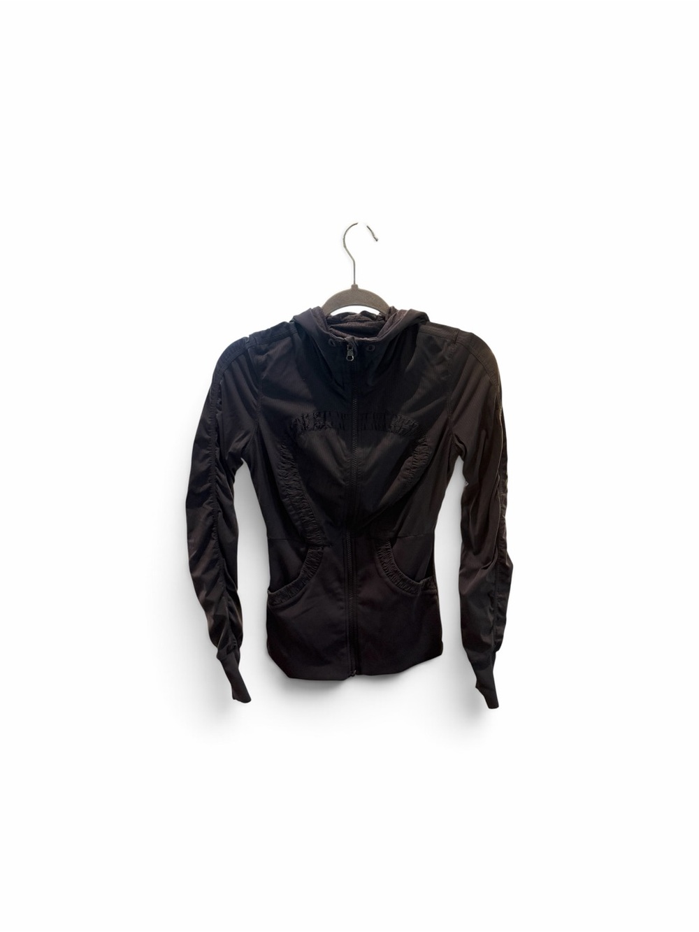 lululemon athletica Reversible Women's Black and Gray Hooded Zip Jacket